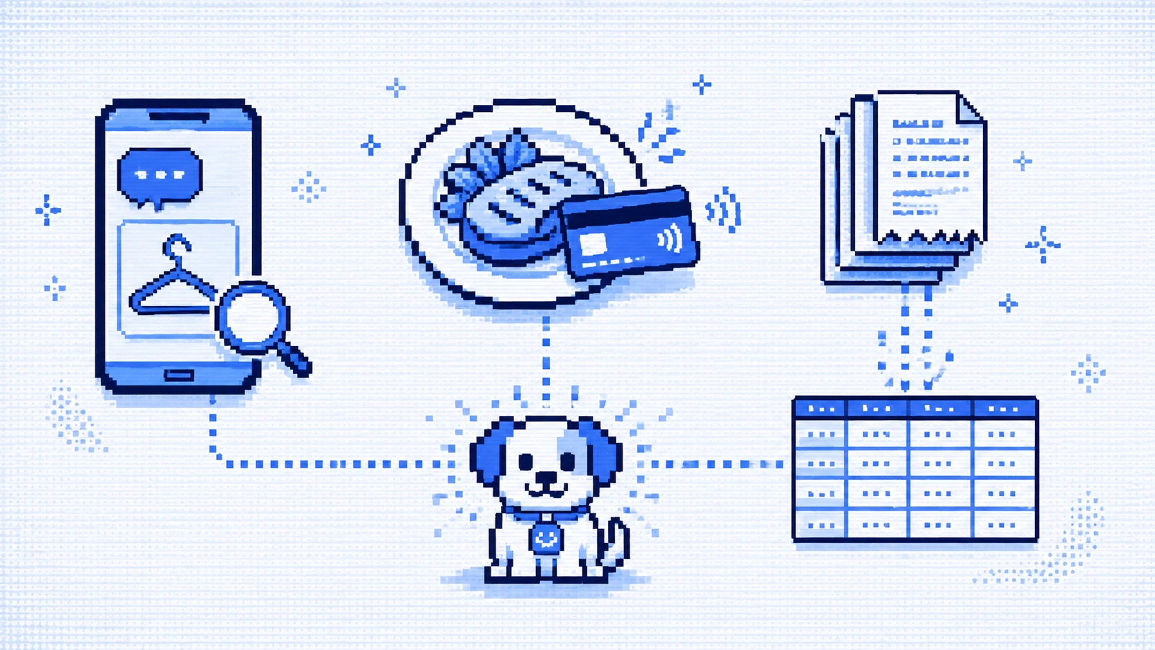 AI automation for a small business: examples for a clothing shop, restaurant payment, and document reading